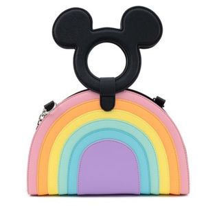 DISNEY MICKEY MOUSE PASTEL RAINBOW CROSSBODY BAG